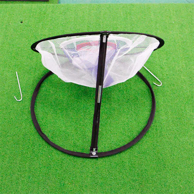 Golf Chipping Net Swing Trainer Indoor Outdoor Chipping Pitching Cages Mats Golf Practice Net Portable 18 pcs golf soft balls